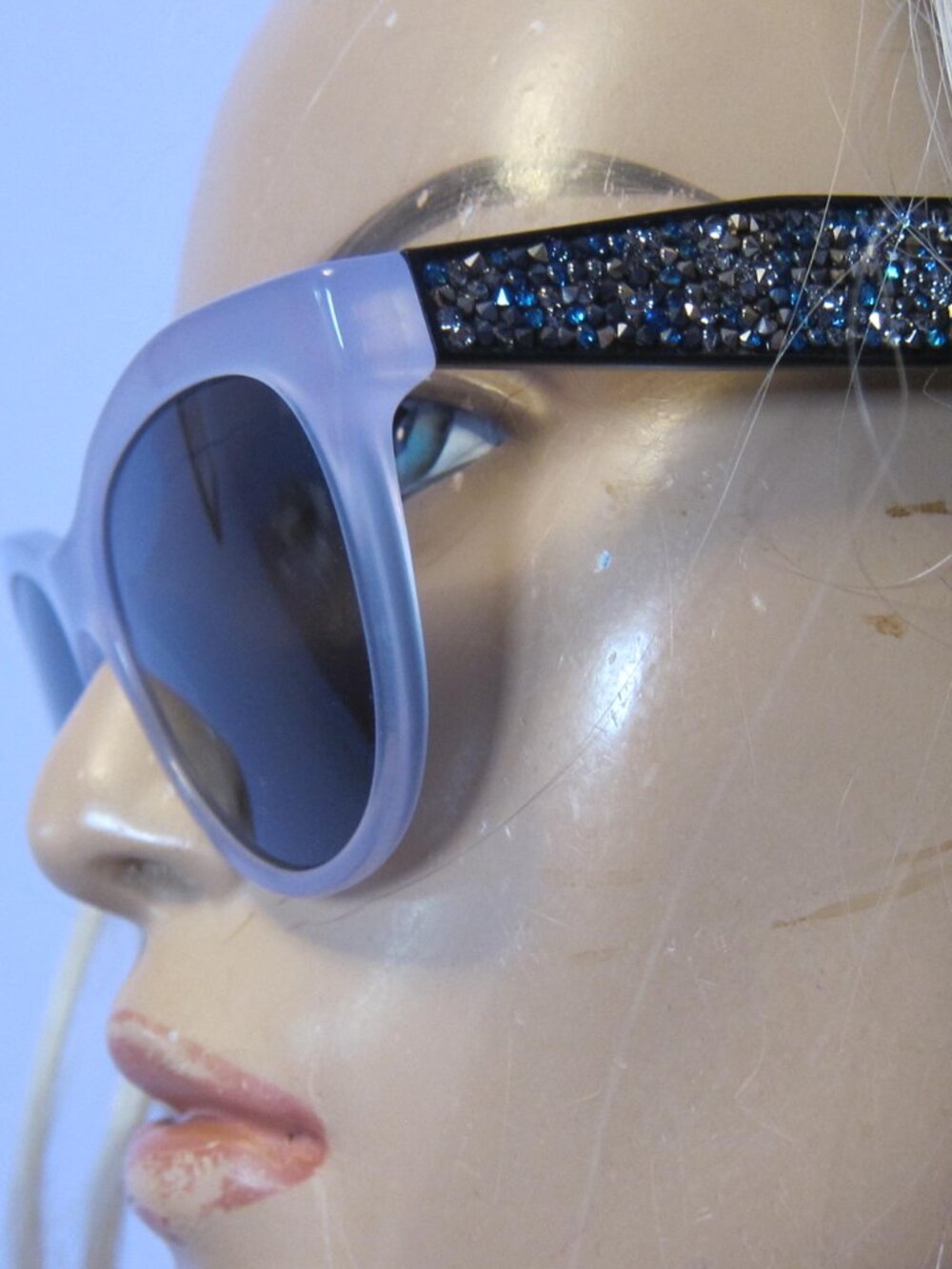 MIU MIU CRYSTAL ROCK SUNGLASSES VIOLET VMU O8N TKV-101 AMAZING! - Picture 2 of 9